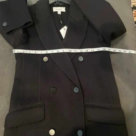 Reiss Maeve Wool Blend Double Breasted Coat NWT US 0 - Picture 10 of 14